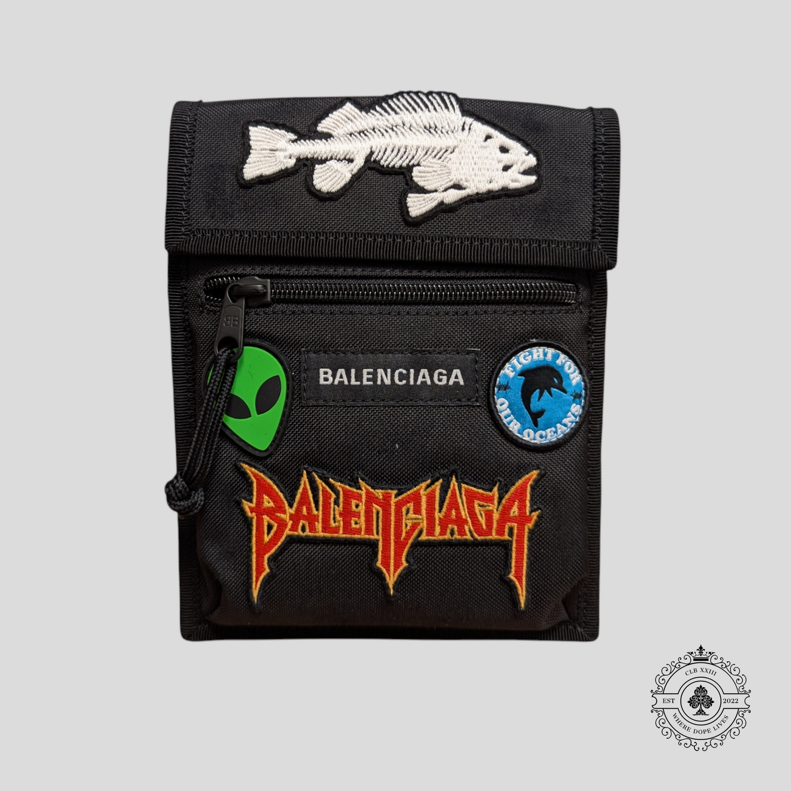 Balenciaga Explorer Strap Pouch in Black