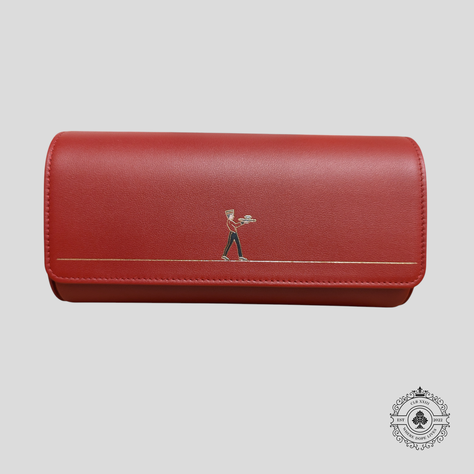 Cartier Leather Watch Case in Red
