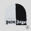 Palm Angels Colorblock Beanie in Black/White