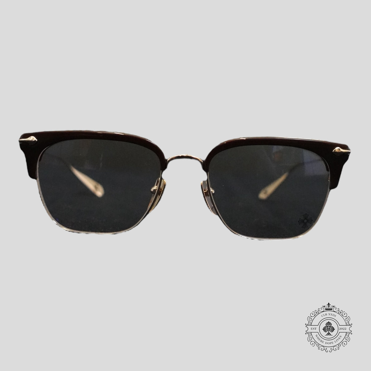 Chrome Hearts Sluntradiction Sunglasses in Brown/Gold