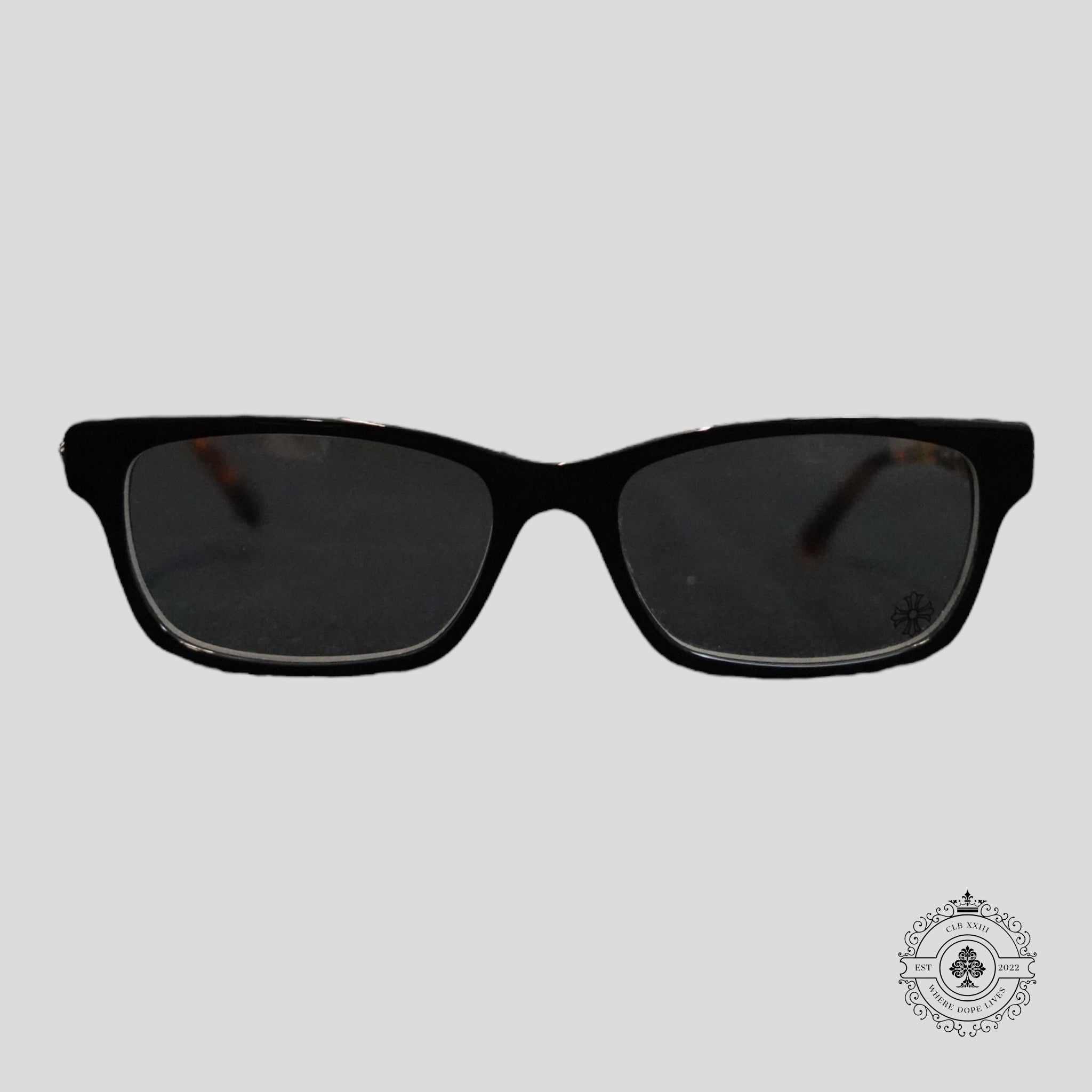 Chrome Hearts Drop Box Glasses in Tortoise Shell/Silver
