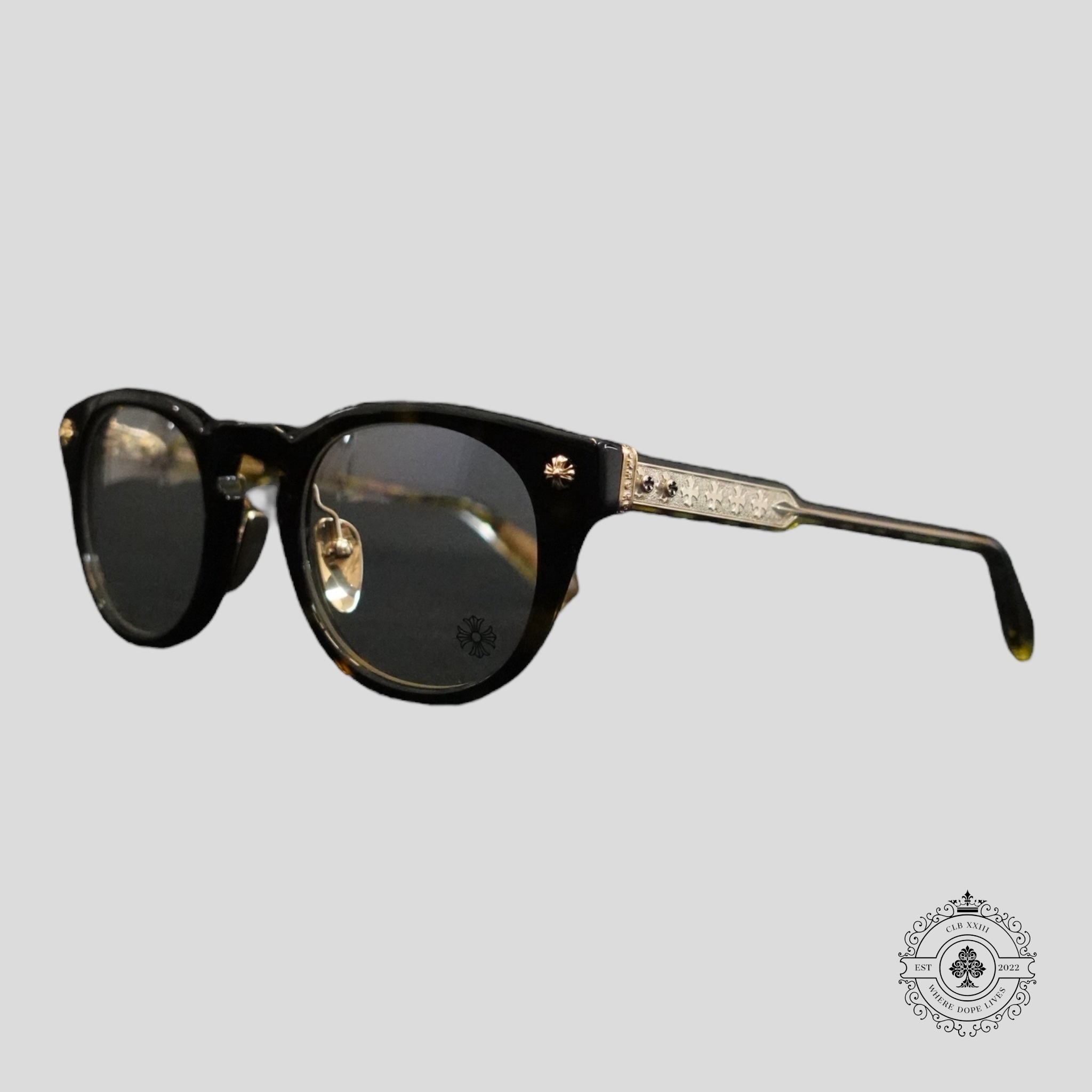 Chrome Hearts Dingalonglinglong Glasses in Tortoise Shell/Gold