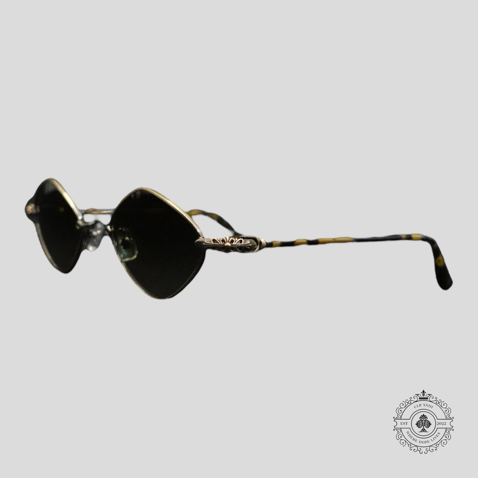 Chrome Hearts Diamond Dog Sunglasses in Tortoise