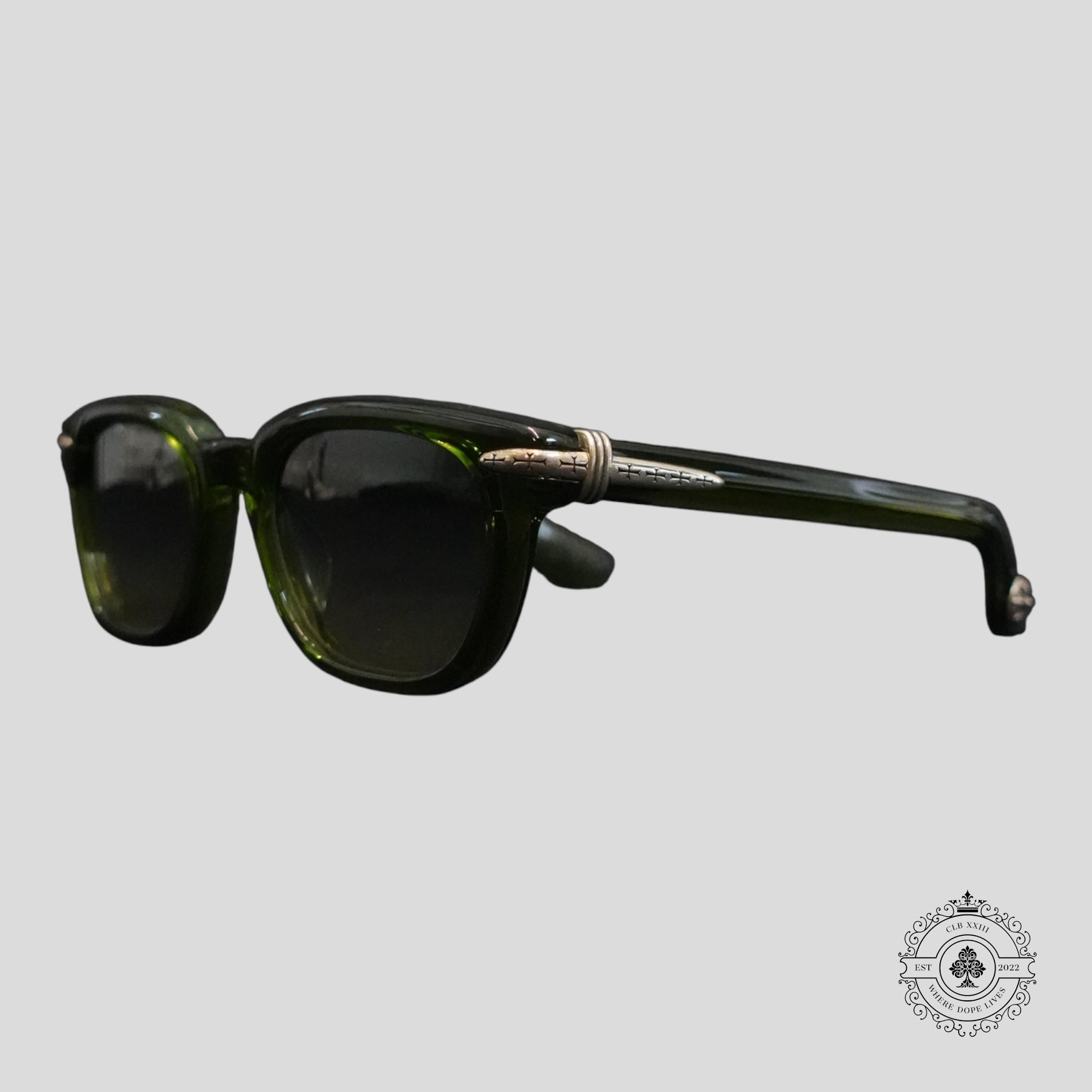 Chrome Hearts Drippin Glasses in Marine/Silver