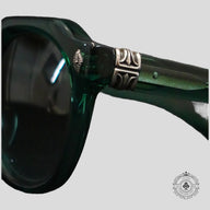 Chrome Hearts Lizard Boot Sunglasses in Marine Green/Silver