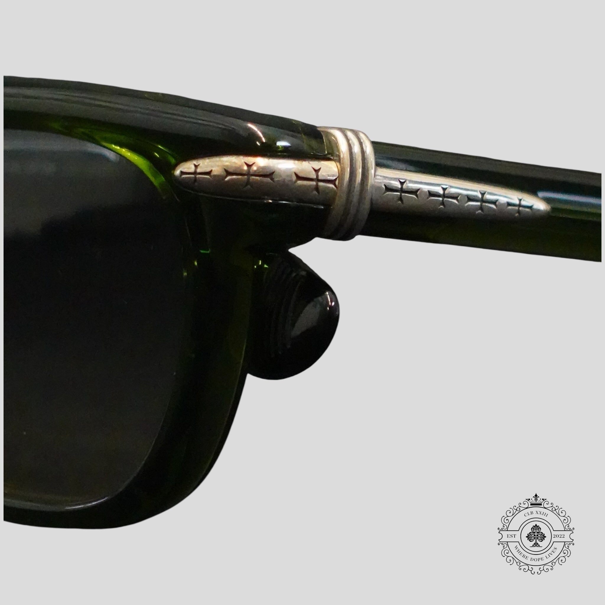Chrome Hearts Drippin Glasses in Marine/Silver