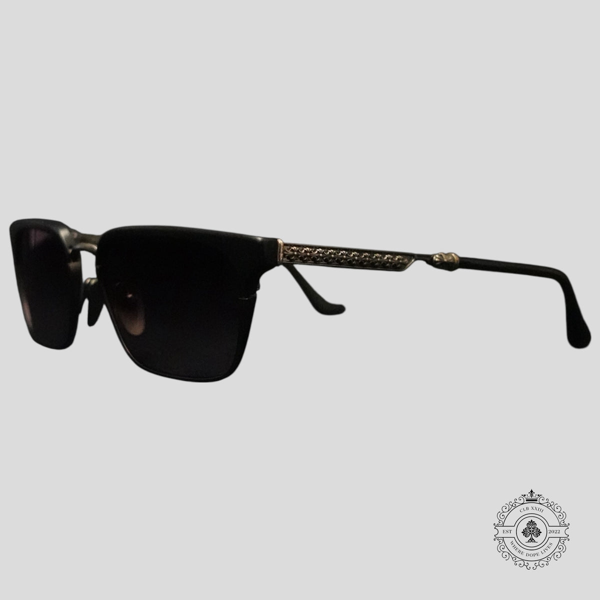 Chrome Hearts See U Next Tuesday Glasses in Black/Silver