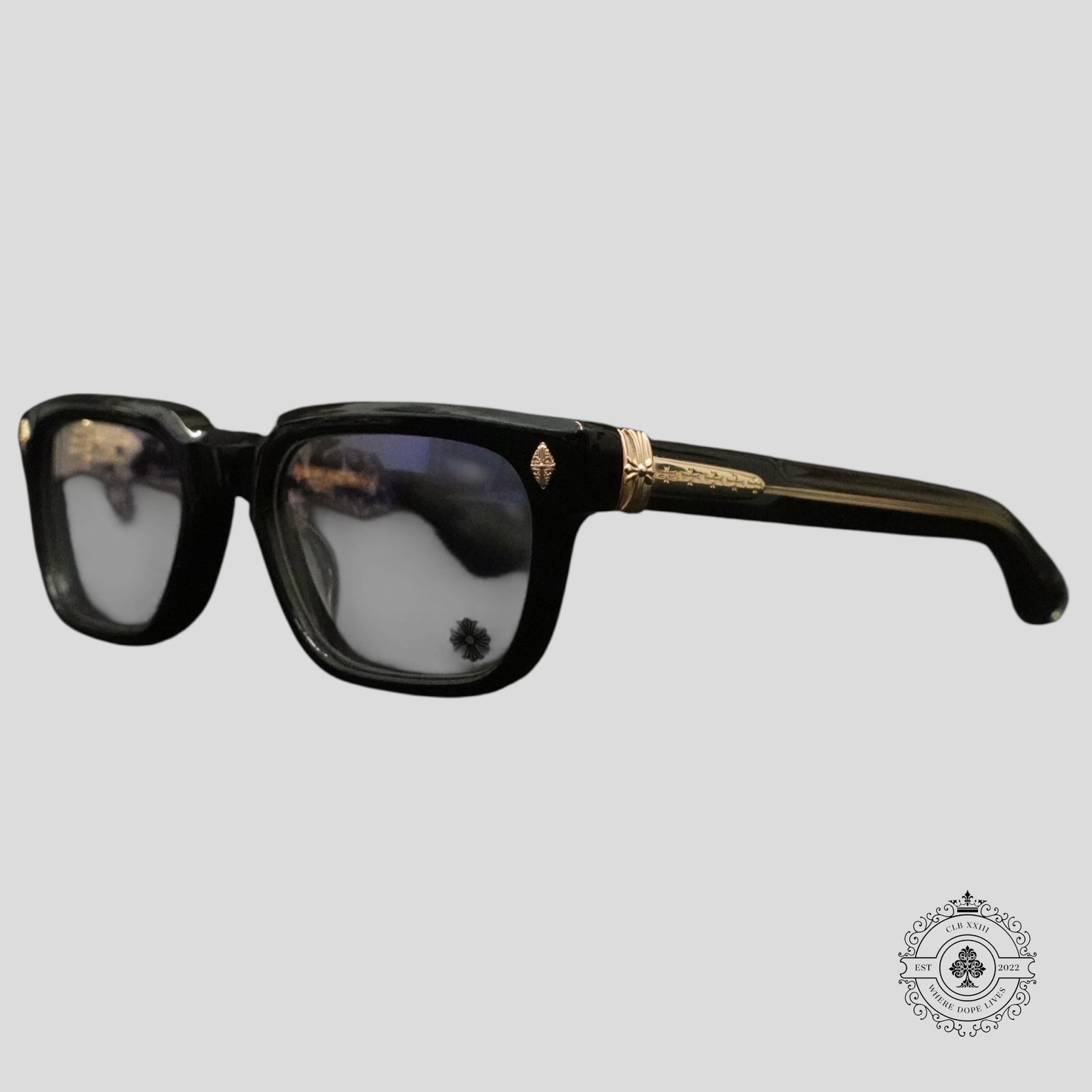 Chrome Hearts Pen 15 Glasses in Black/Gold