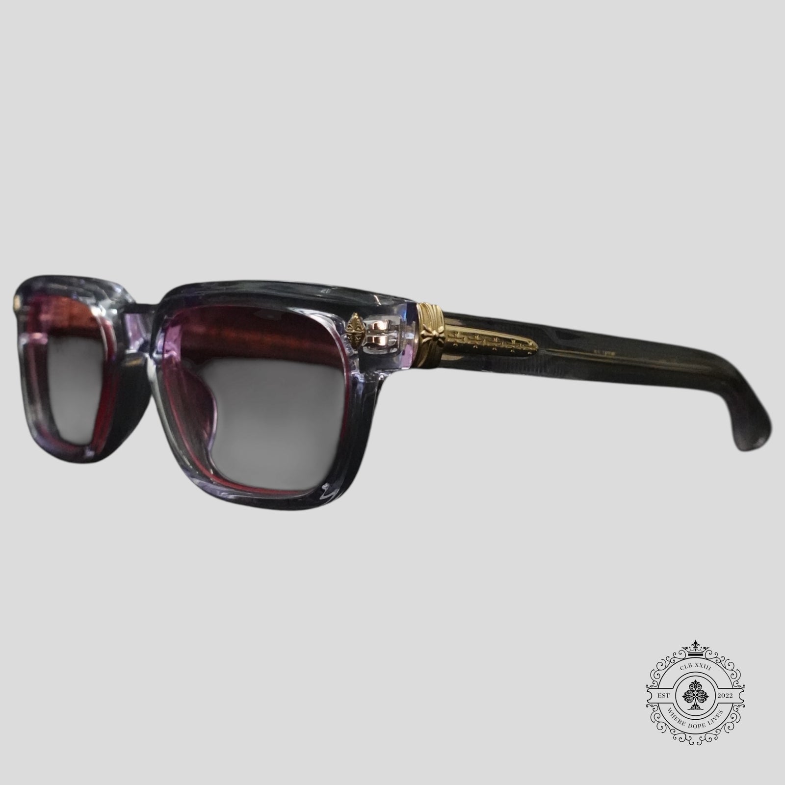 Chrome Hearts Pen 15 Glasses in Clear/Gold