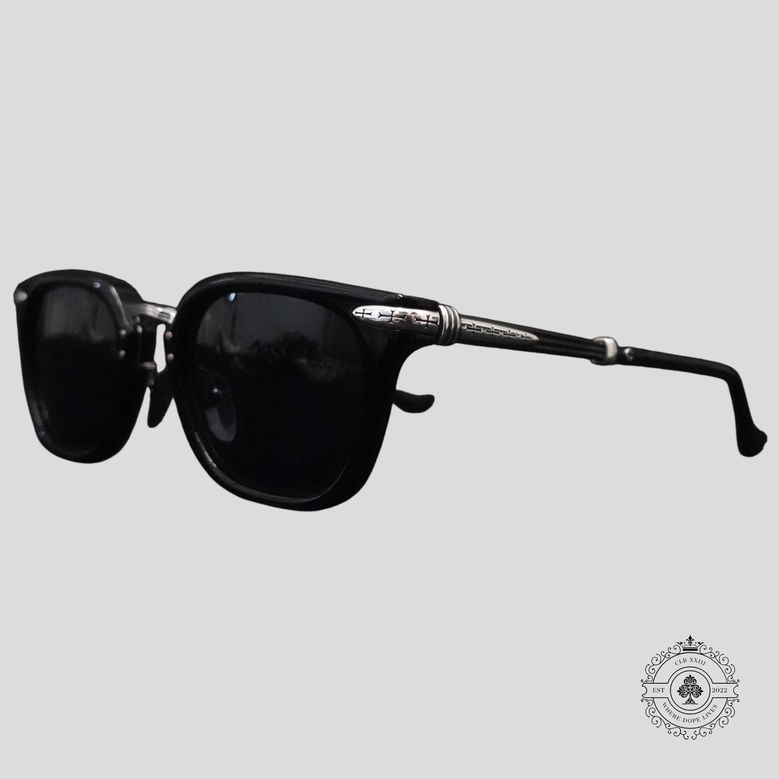Chrome Hearts Titanasluvr Glasses in Black/Silver