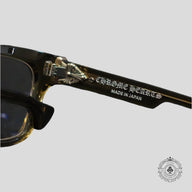 Chrome Hearts Box Officer Glasses in Translucent Olive/Silver