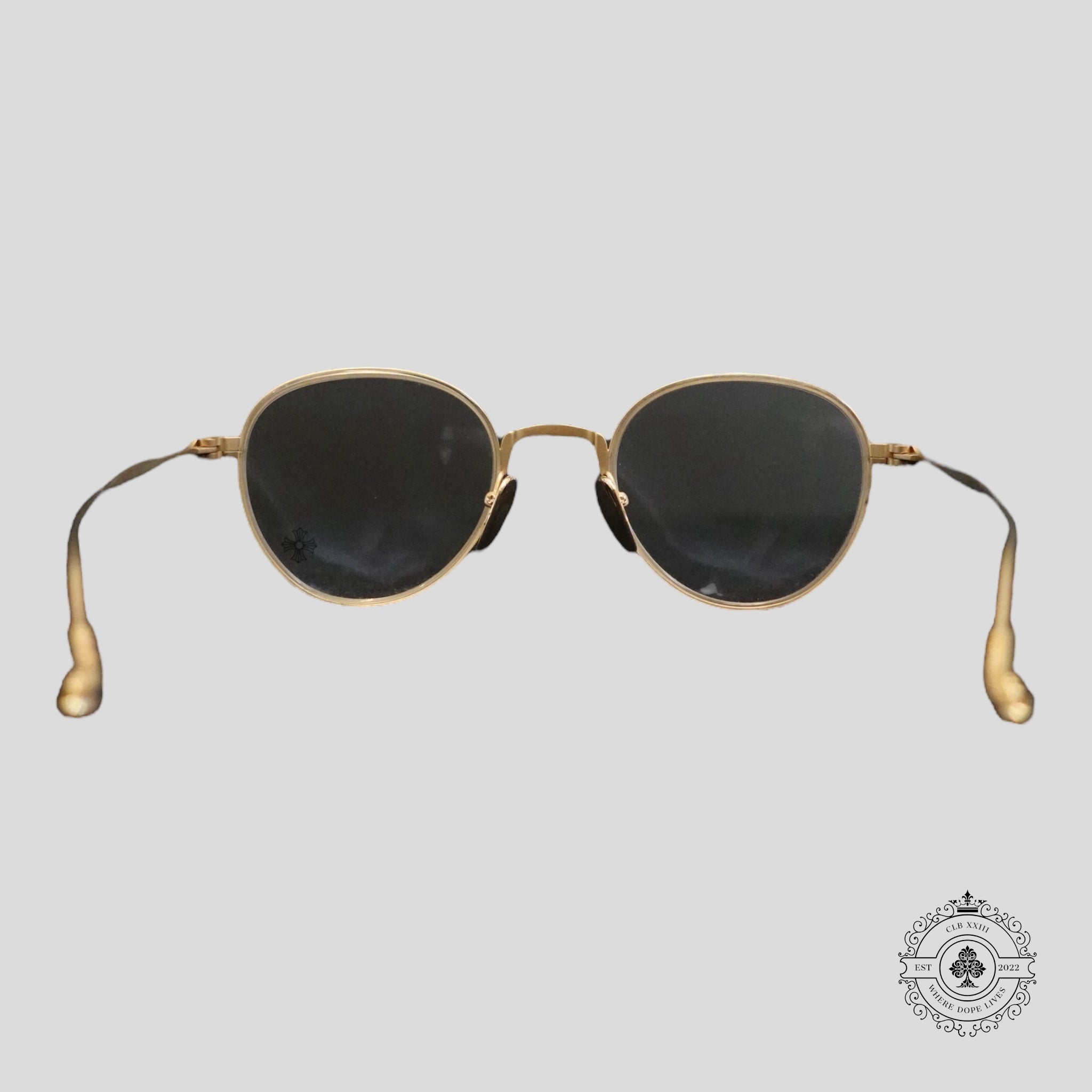 Chrome Hearts Bone Prone IV Glasses in Gold