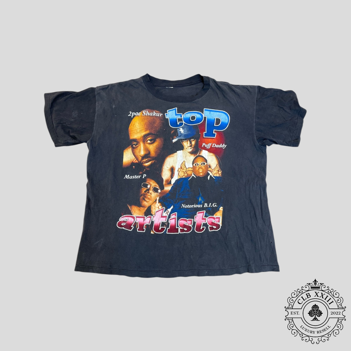 Vintage Top Artists T-Shirt in Black