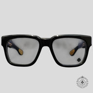 Chrome Hearts Box Officer Glasses in Black/Gold