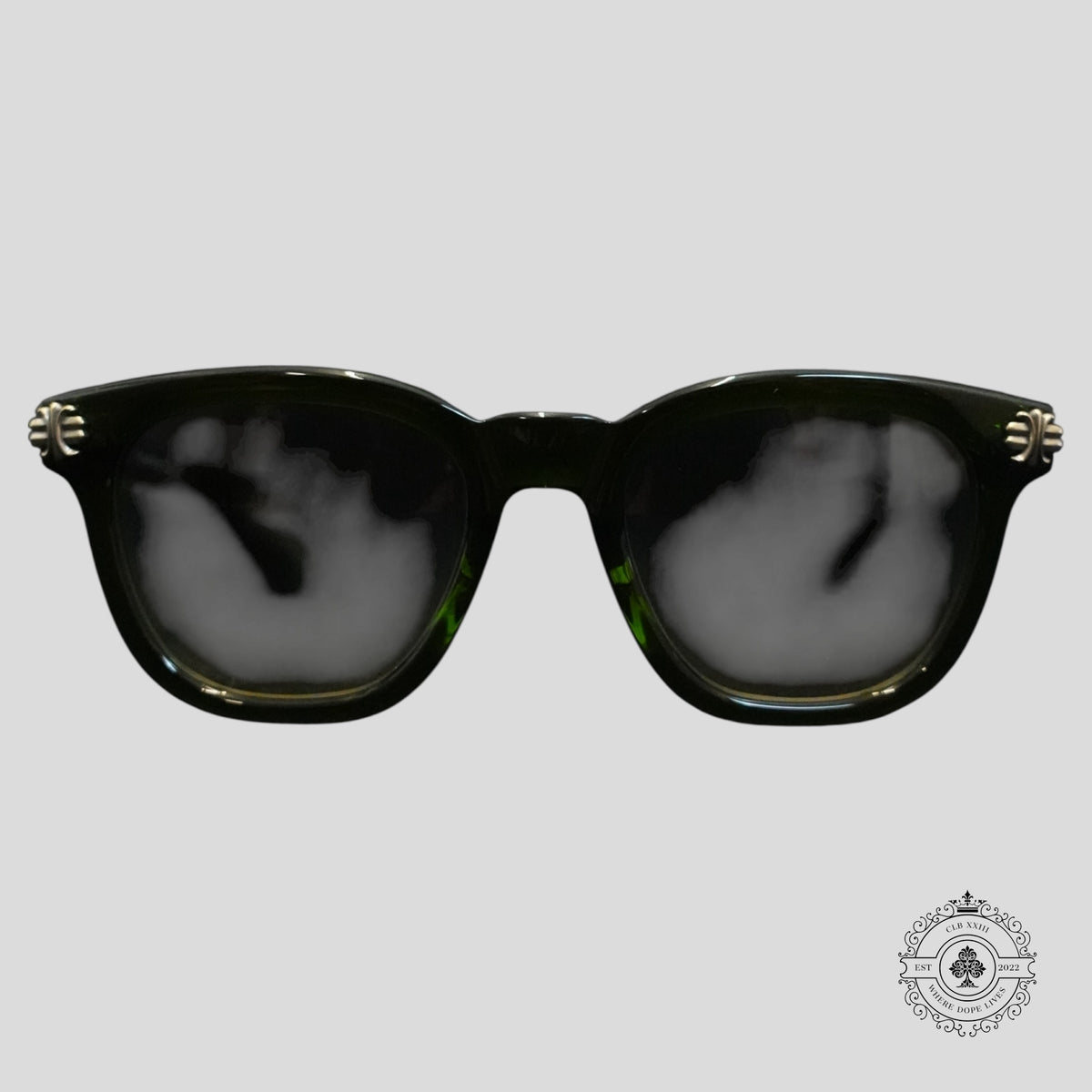 Chrome Hearts Smoke Show Sunglasses in Green/Silver