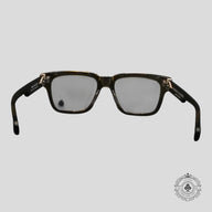 Chrome Hearts Box Officer Sunglasses in Clear Olive/Silver
