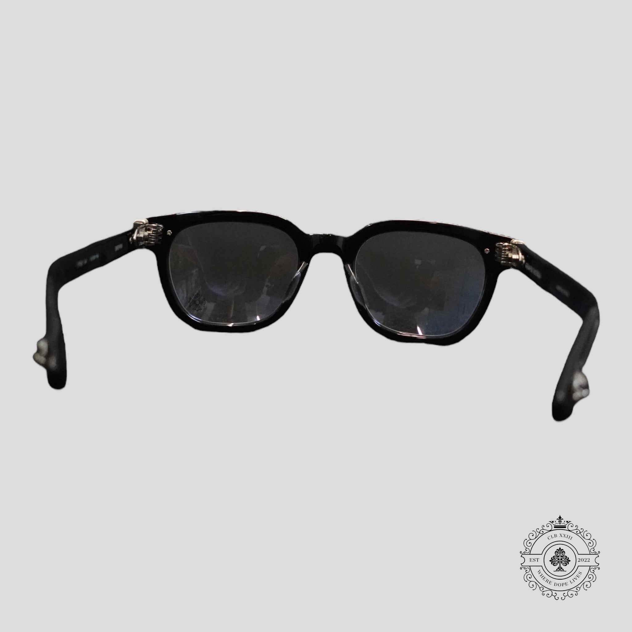 Chrome Hearts Drippin Glasses in Black/Silver