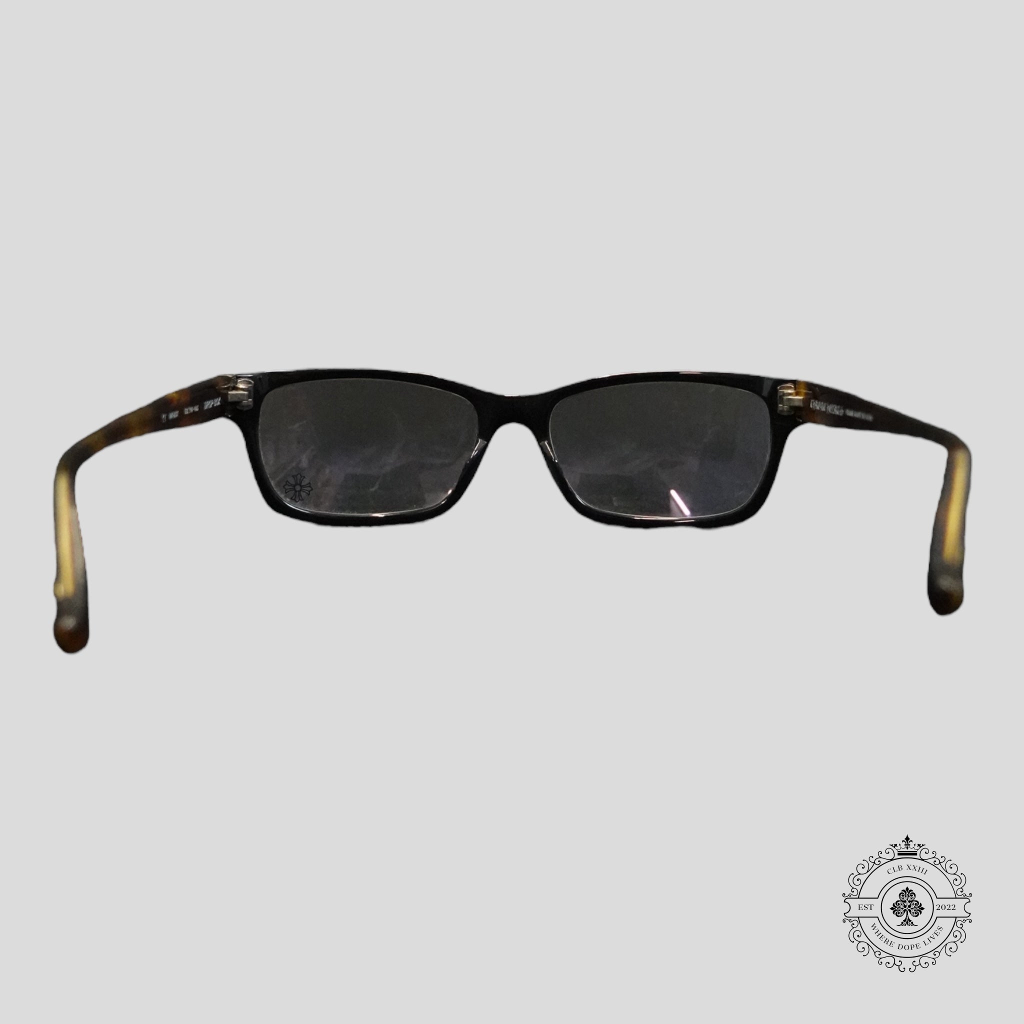Chrome Hearts Drop Box Glasses in Tortoise Shell/Silver