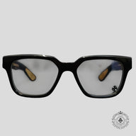 Chrome Hearts Diamond Embellished Vagillionaire II Glasses in Black/Gold