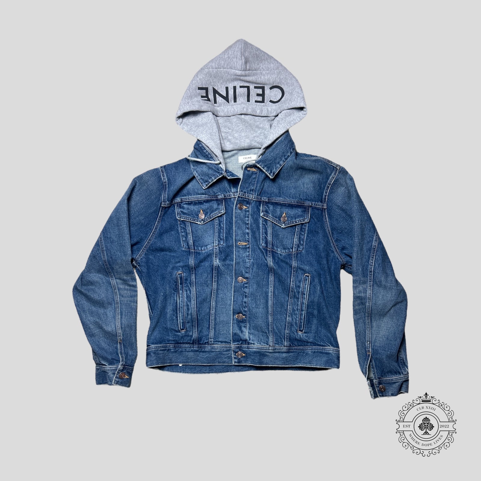 Celine Hooded Denim Jacket