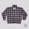 Balenciaga Oversized Tartan Fleece Sweater in Black/Red/White