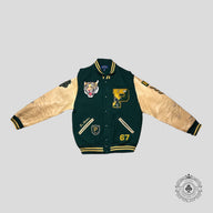 Ralph Lauren Tigers Varsity Jacket in Green/Tan