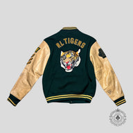 Ralph Lauren Tigers Varsity Jacket in Green/Tan