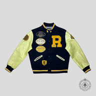 RRL NYC Champs Varsity Jacket in Black/Yellow