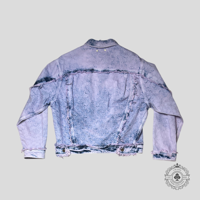 Louis Vuitton Fringed Monogram Boyhood Denim Jacket in Purple