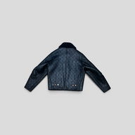 Louis Vuitton Shearling Embossed Monogram Jacket in Black