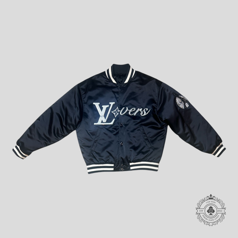 Louis Vuitton LV Lovers Baseball Bomber Jacket in Black