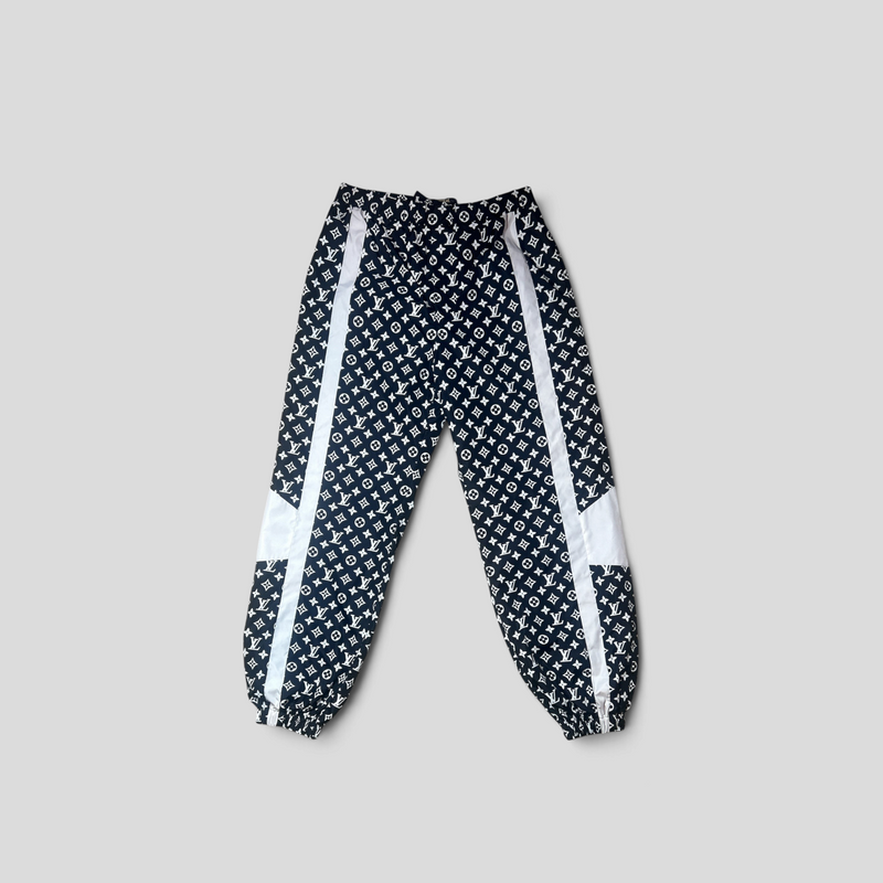 Louis Vuitton Monogram Printed Technical Trackpants in Black/White