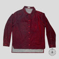 Dior X Otani Workshop Oblique Button Up Denim Shirt in Red