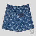 Louis Vuitton Fishnet Monogram Denim Shorts in Medium Wash