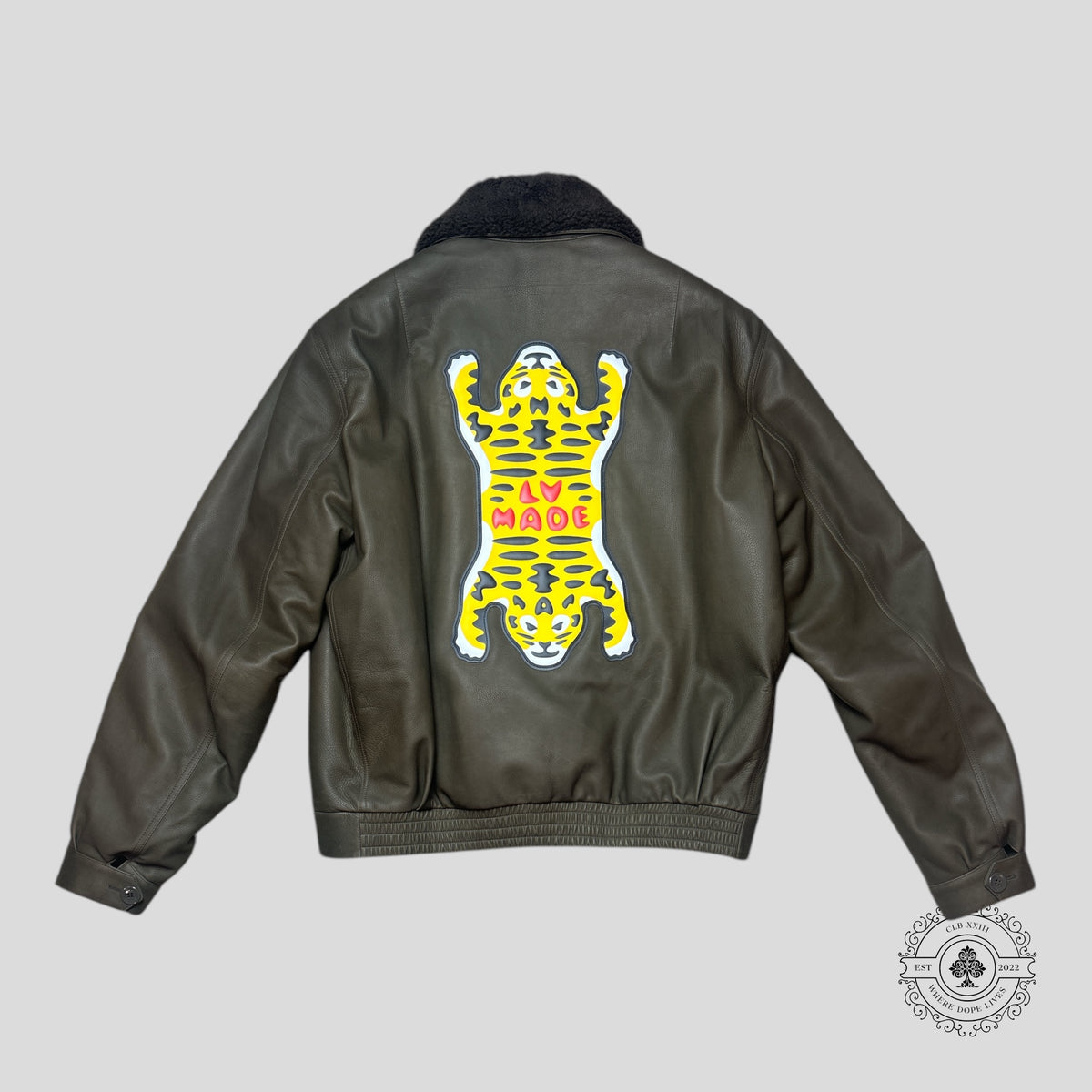 Louis Vuitton Tiger Patch Leather Blouson in Brown