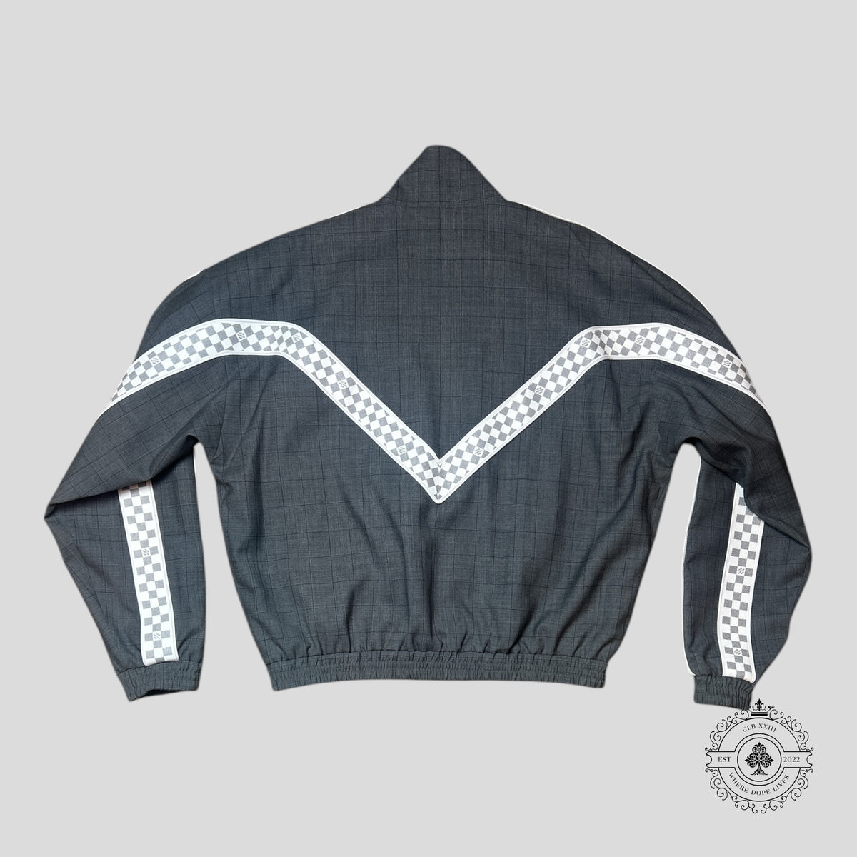 Louis Vuitton Tailored Tracksuit in Grey/White