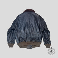RRL Shearling Bomber Jacket in Black/Brown