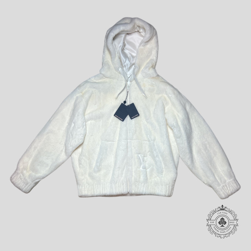 Louis Vuitton Mink Hoodie in White