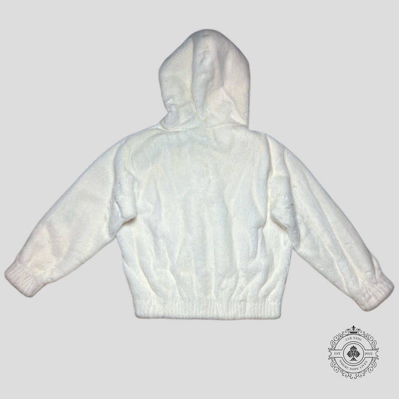 Louis Vuitton Mink Hoodie in White