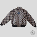Louis Vuitton Damier Pop Leather Harrington Jacket in Brown
