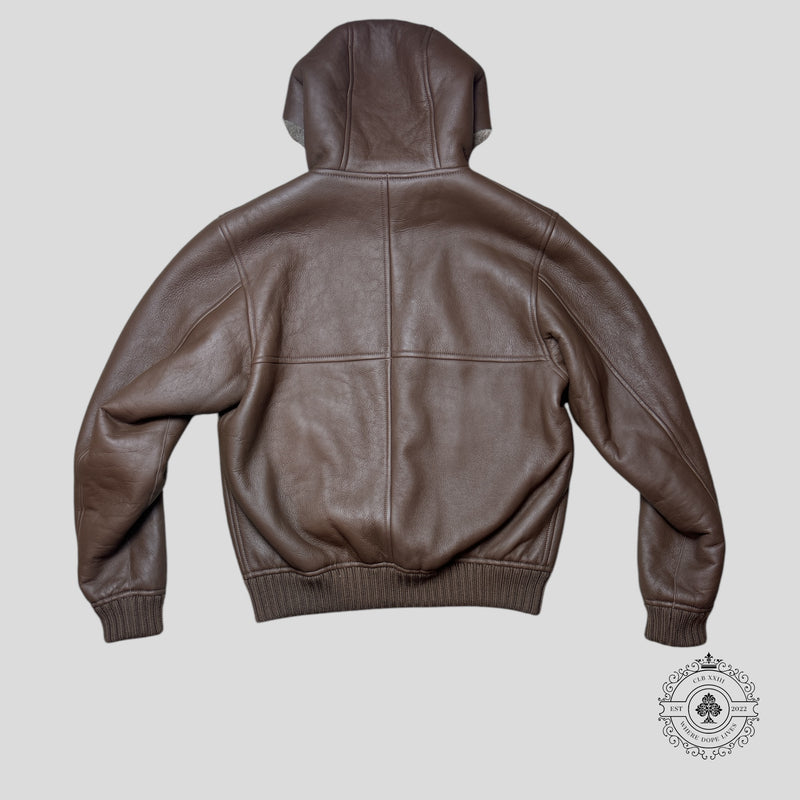 Louis Vuitton Reversible Monogram Shearling Hooded Blouson in Brown
