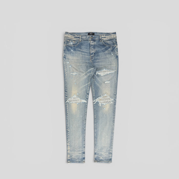 Amiri Bandana Denim Jeans in Clay Indigo