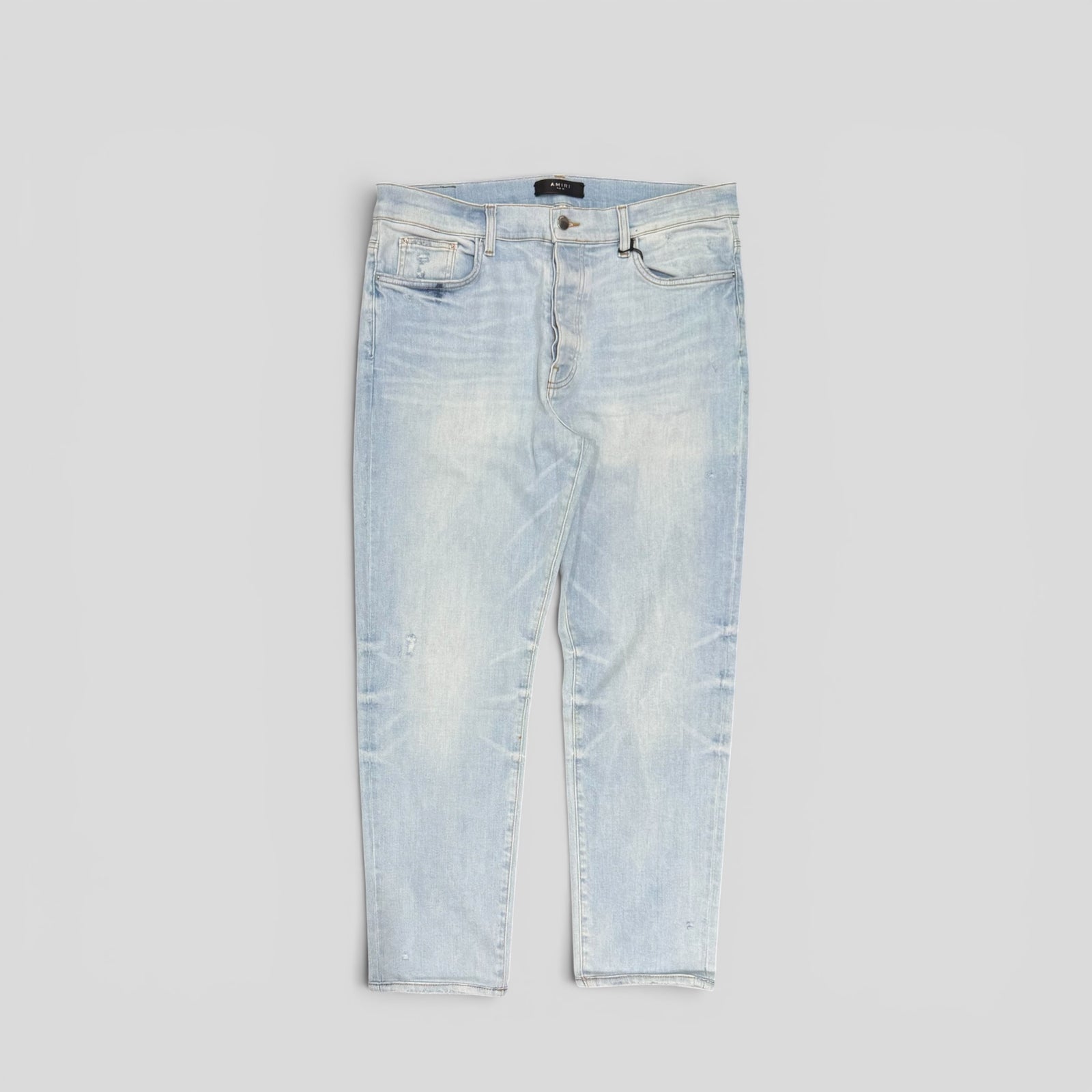 Amiri Distressed Jeans in Light Wash