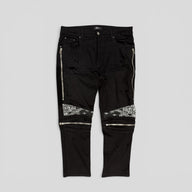 Amiri MX2 Bandana Zip Knee Jeans in Black