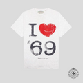 Better With Age I Heart 69 Tee in Grey/Red