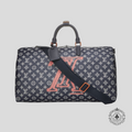 Louis Vuitton x Kim Jones LV Upside Down Monogram Keepall Bandouliere 50 in Navy