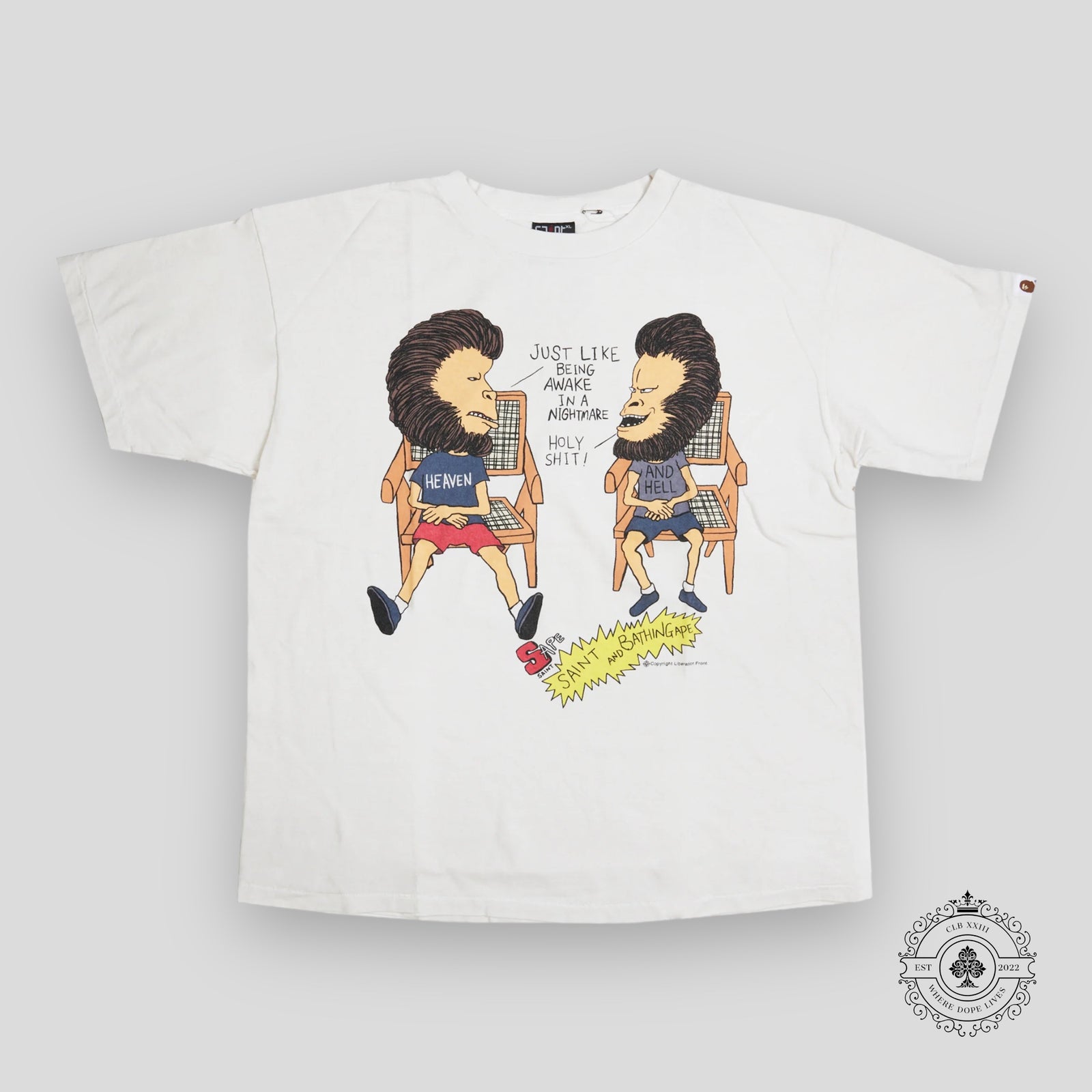 Saint Michael x Bape Heaven & Hell Tee in White