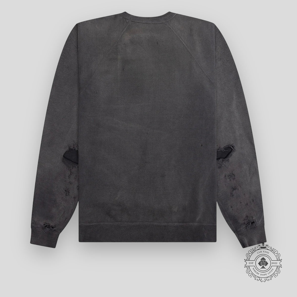 SAINT MICHAEL X DENIM TEARS HELL CREW SWEATER - BLACK