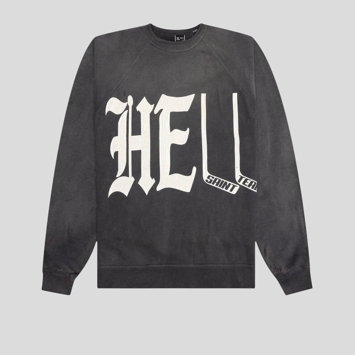 SAINT MICHAEL X DENIM TEARS HELL CREW SWEATER - BLACK