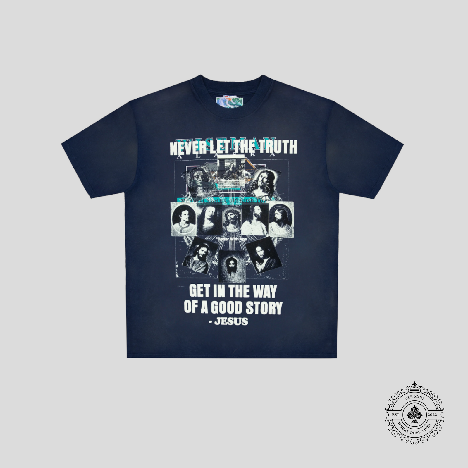 Better With Age Story Tee in Blue
